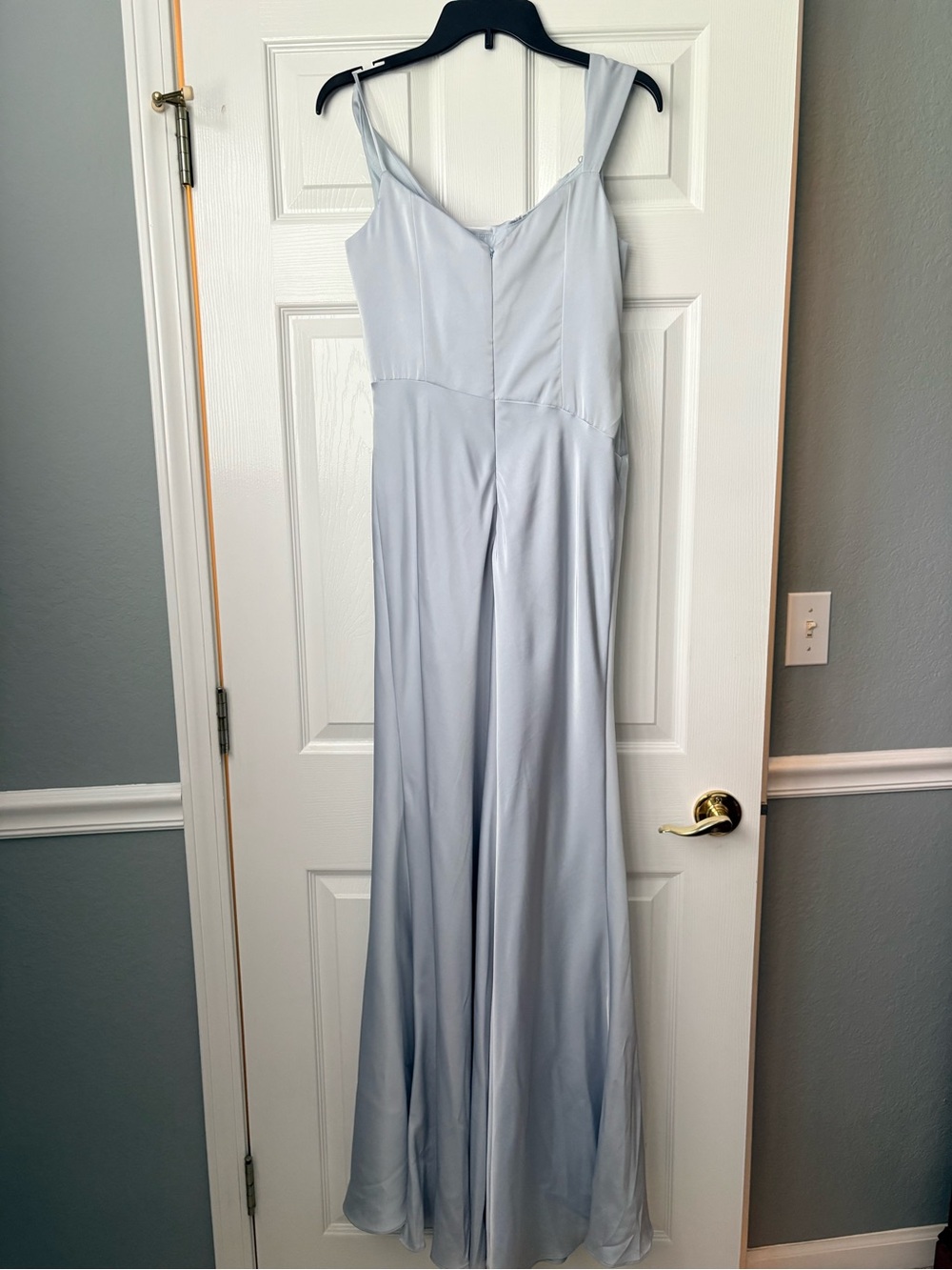 Gorgeous ice blue bridesmaids dress.